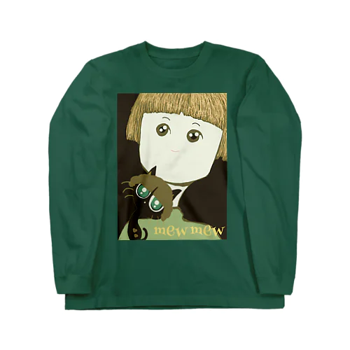 ねことわたし  Green 2 Long Sleeve T-Shirt