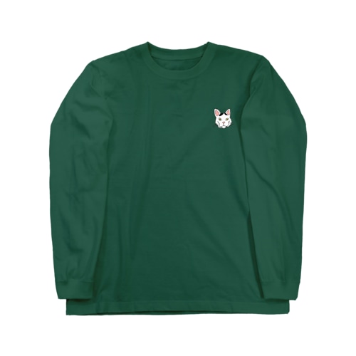 動物病院看板猫骸骨顔 おちくん リアルver Long Sleeve T-Shirt