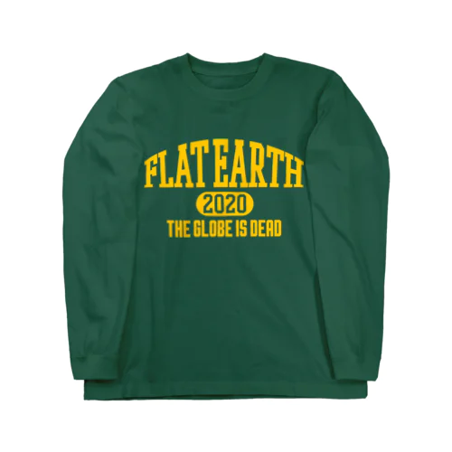 カレッジ風(ミシガンカラー)　フラットアース FLATEARTH Long Sleeve T-Shirt