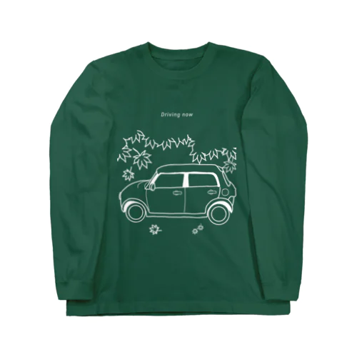 Driving Now(もみじ)白 ロングスリーブTシャツ