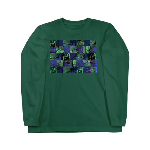 フクガラ(green×blue) ロングスリーブTシャツ