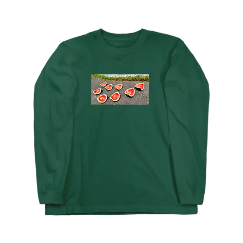 すいかの天日干し Long Sleeve T-Shirt