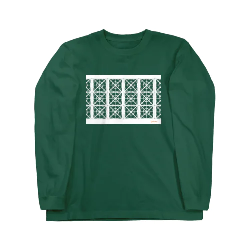 花ブロック•シークワーサー①｜Image of Block WALL at Okinawa Long Sleeve T-Shirt