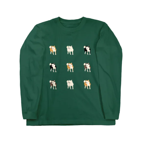 楽しそうな柴犬のロングスリーブTシャツ Long Sleeve T-Shirt