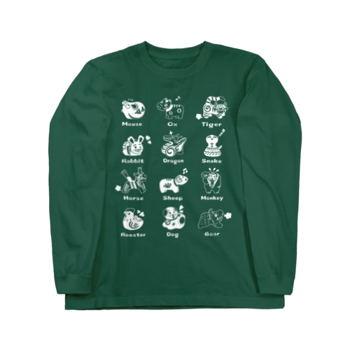 The Zodiac of Fukushima(白抜き) Long Sleeve T-Shirt
