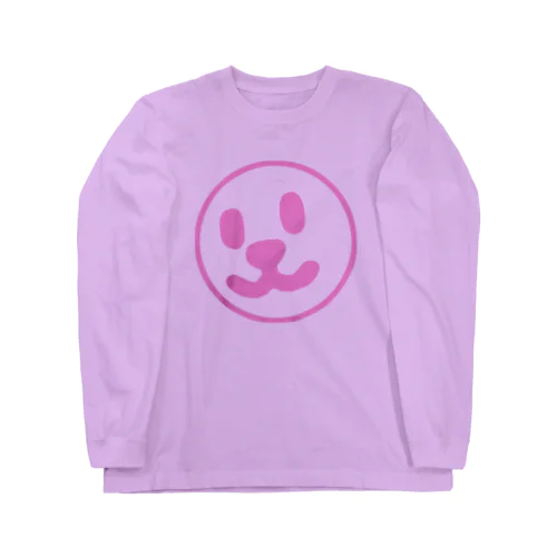 Smile Face Pink Line Long Sleeve T-Shirt