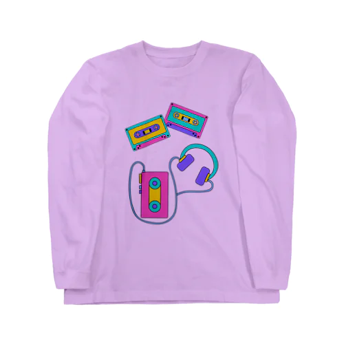 90'S LOVE -ウォークマンとカセットテープ Long Sleeve T-Shirt