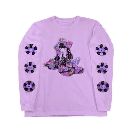 篭盛果物の女の子 Long Sleeve T-Shirt