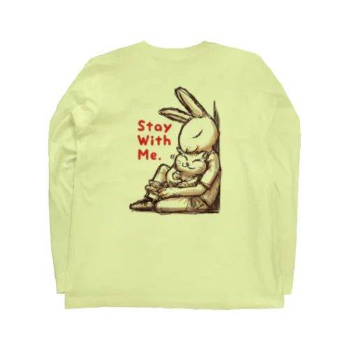 うさぎとねこ　Stay With Me ロングスリーブTシャツ