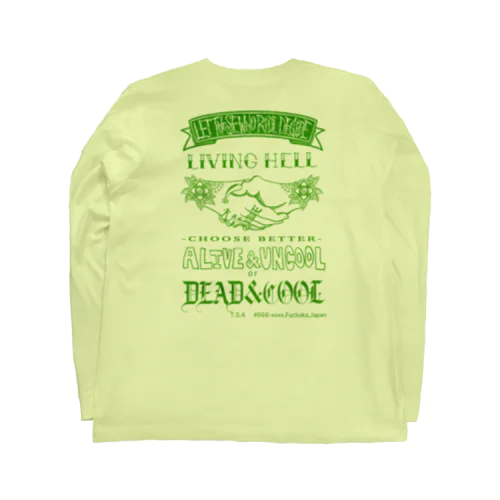 シェイクハンド　green ロングスリーブTシャツ