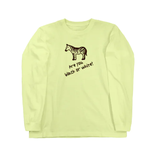 黒でも白でもなく Long Sleeve T-Shirt