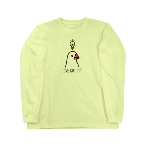 ひらめき文鳥 ロングスリーブTシャツ