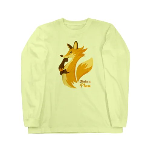 計画を練るキツネ Long Sleeve T-Shirt