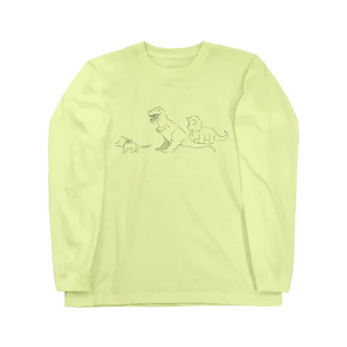 ステゴサウルス x ティラノサウルス ジュラシックランチ Long Sleeve T-Shirt