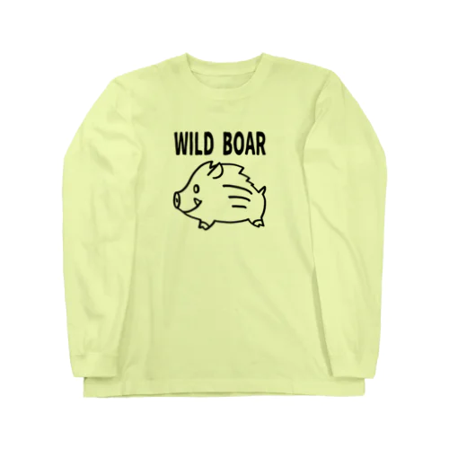 「WILD BOAR」(黒線) Long Sleeve T-Shirt