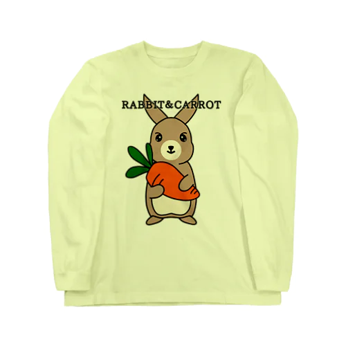 RABBIT＆CAROTTE(STAND UP) ロングスリーブTシャツ