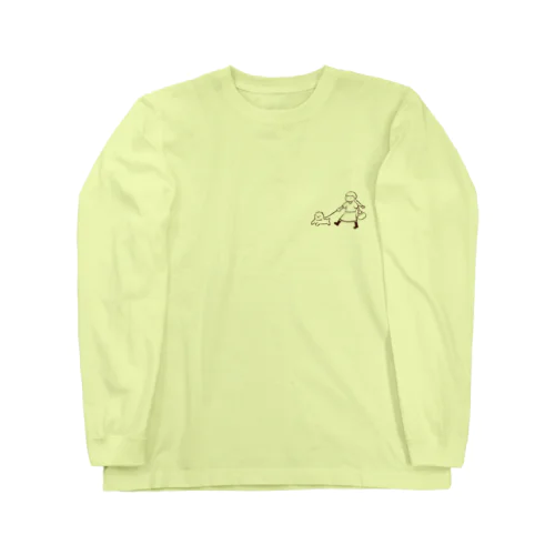 お散歩 〜モコと三つ編みちゃん〜 Long Sleeve T-Shirt