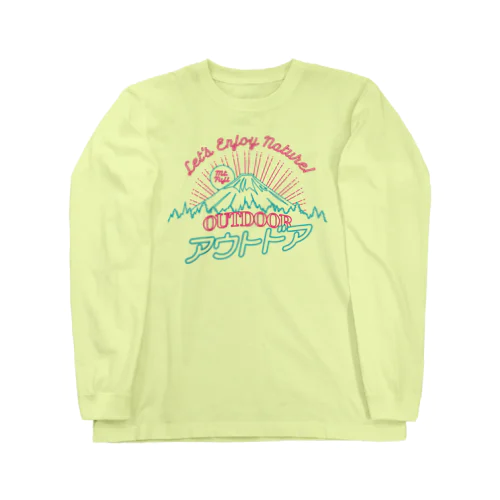 アウトドア（ネオン富士山） Long Sleeve T-Shirt