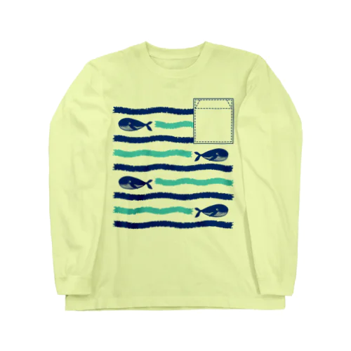 くじらボーダー Long Sleeve T-Shirt