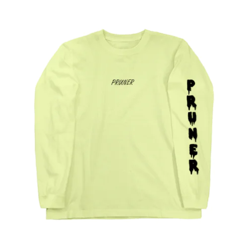 【PRUNER】ロゴ 片腕デザイン ストリートファッション Long Sleeve T-Shirt