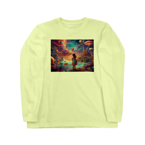 幻想的な世界にいる少女 Long Sleeve T-Shirt