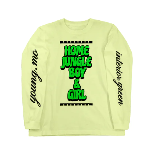 "JUNGLE" home mori boy & girl  ロングスリーブTシャツ