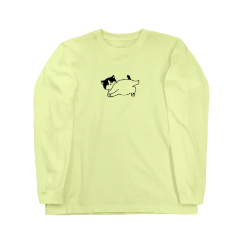 虚無猫（寝転び）（線画） Long Sleeve T-Shirt