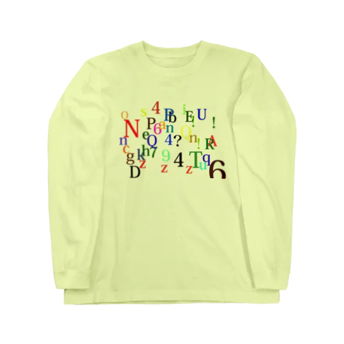 アルファベットと数字の洪水 Long Sleeve T-Shirt