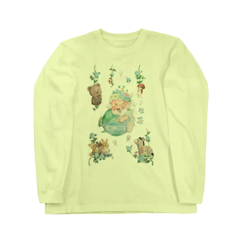 ニコじい「グリーンアース」 Long Sleeve T-Shirt