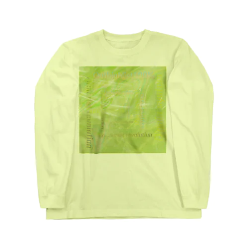 テキスト2021暗号ウグイス色 Long Sleeve T-Shirt