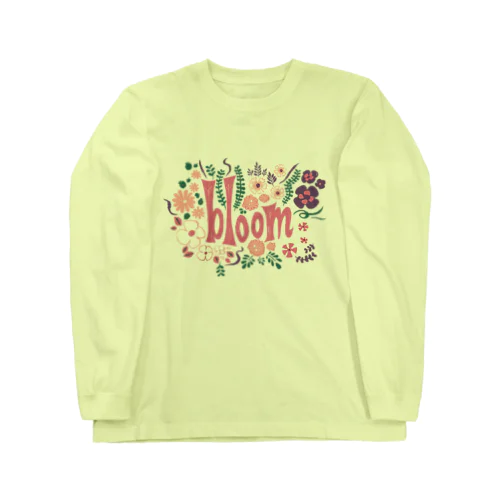 🌸 満開の花束（ピンク） 롱 슬리브 티셔츠
