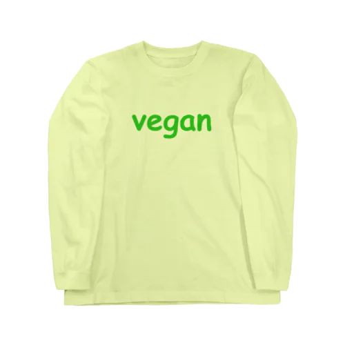 vegan（緑ロゴ） ロングスリーブTシャツ