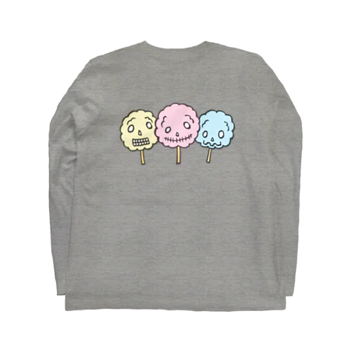 【バックプリント】ドクロ風味な綿菓子 Long Sleeve T-Shirt