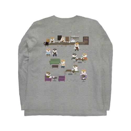 柴犬さんでにぎわうコーヒーショップ Long Sleeve T-Shirt