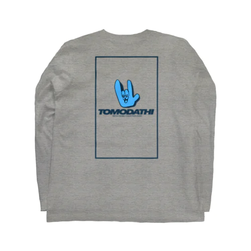 TOMODATHI BOX　GRAY×BLUE ロングスリーブTシャツ