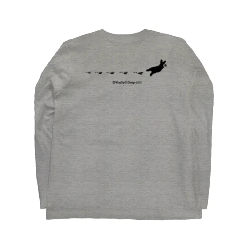 どっかから出て来たおしりウサギ✽黒 Long Sleeve T-Shirt