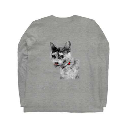 天才が乗り移った猫 Long Sleeve T-Shirt