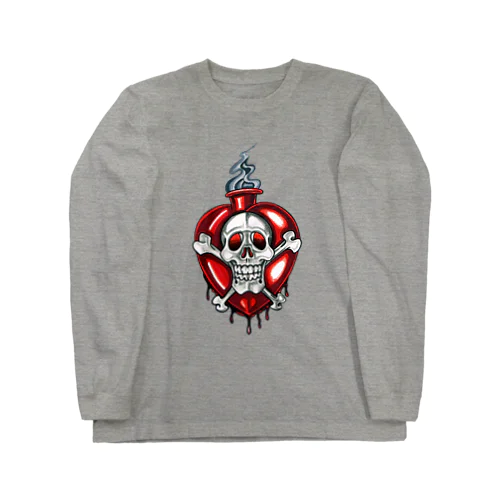 スカルとハート / Skull & Heart Long Sleeve T-Shirt