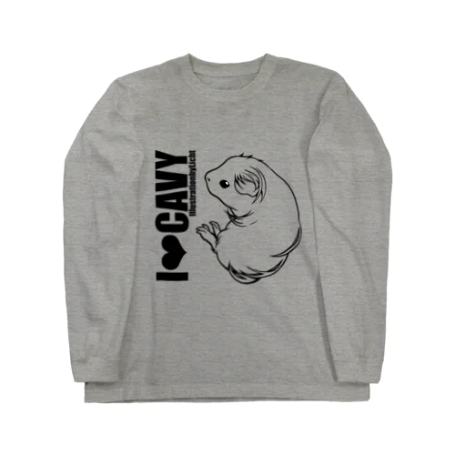 I❤︎CAVY-シェルティモルモット Long Sleeve T-Shirt