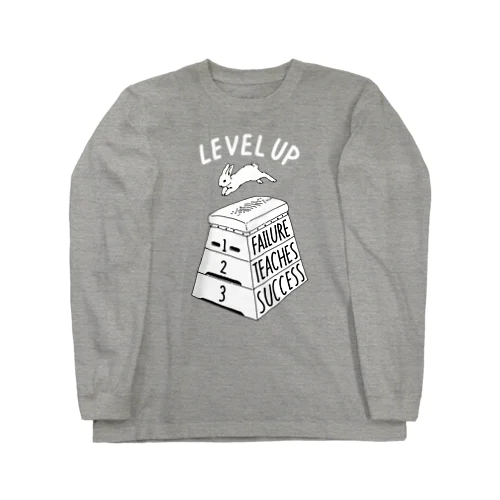 LEVEL UP FTS しろいロゴ Long Sleeve T-Shirt