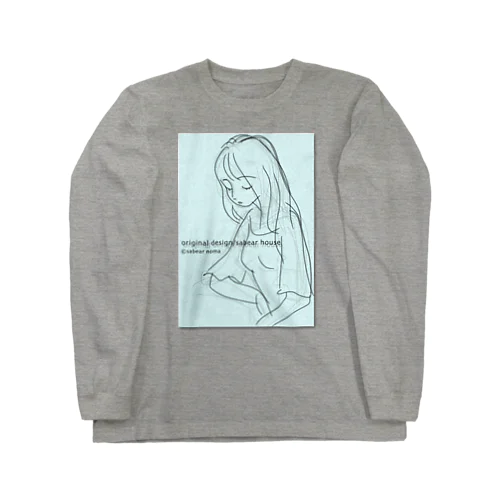 rough drawing girl-1_ウェア Long Sleeve T-Shirt