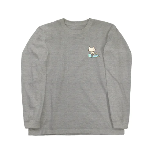 【ワンポイント】パンツねこ移動中 Long Sleeve T-Shirt