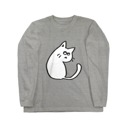 ふりむくねこ ロングスリーブTシャツ