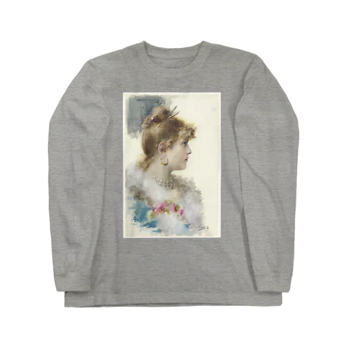 若い女性の胸像、A. Salanti, 1800 - 1892 ロングスリーブTシャツ
