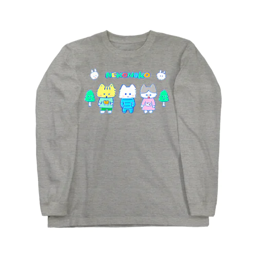 ネコノコキャラ レトロバージョン Long Sleeve T-Shirt