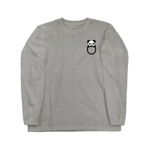 くっきりポケットにこにこパンダ Long Sleeve T-Shirt