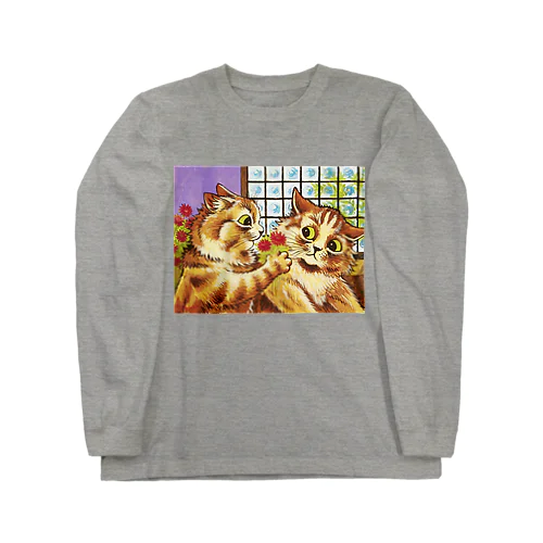 みんな大好き　ルイス・ウェイン/愛情表現　 Louis Wain - Kitties in Love ロングスリーブTシャツ