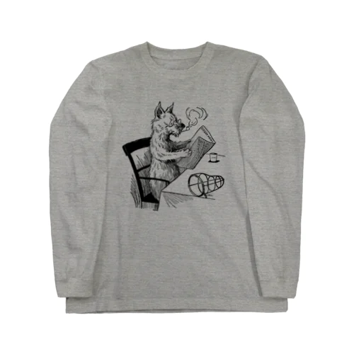 新聞を読む犬 ＜ルイス・ウェイン＞ Long Sleeve T-Shirt