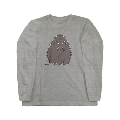 つままれグレー（黄）[pinched:Grey(YE)] Long Sleeve T-Shirt