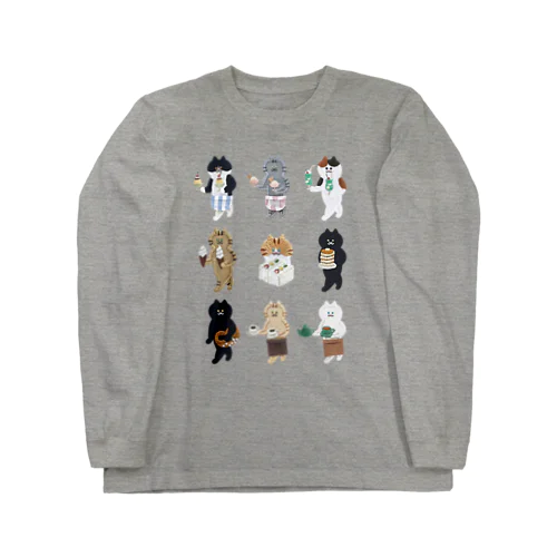 喫茶店で働く猫たち Long Sleeve T-Shirt